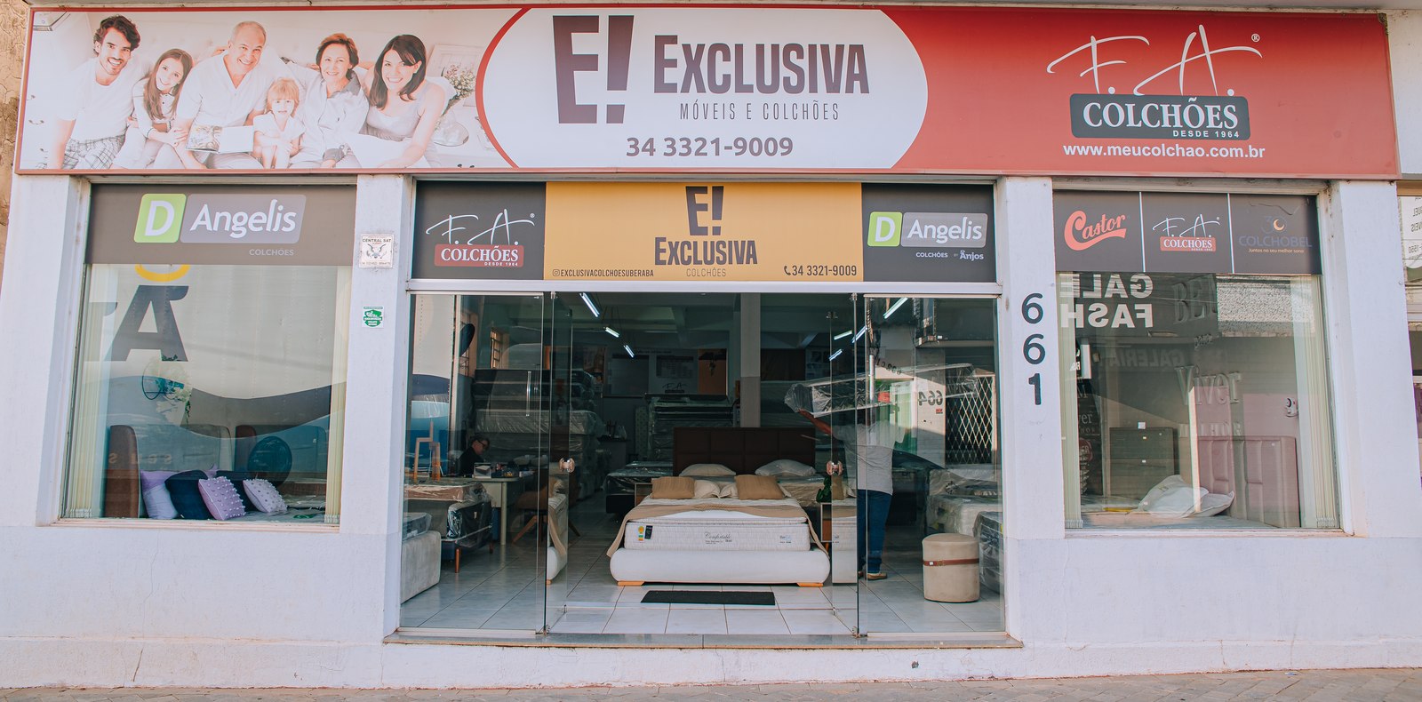 Fachada da loja Exclusiva Colchões em Uberaba